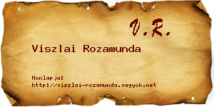 Viszlai Rozamunda névjegykártya